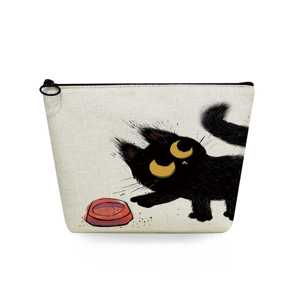 Women Cat Print Cosmetic Bag Toiletries Organize Travel Storage Case 6746