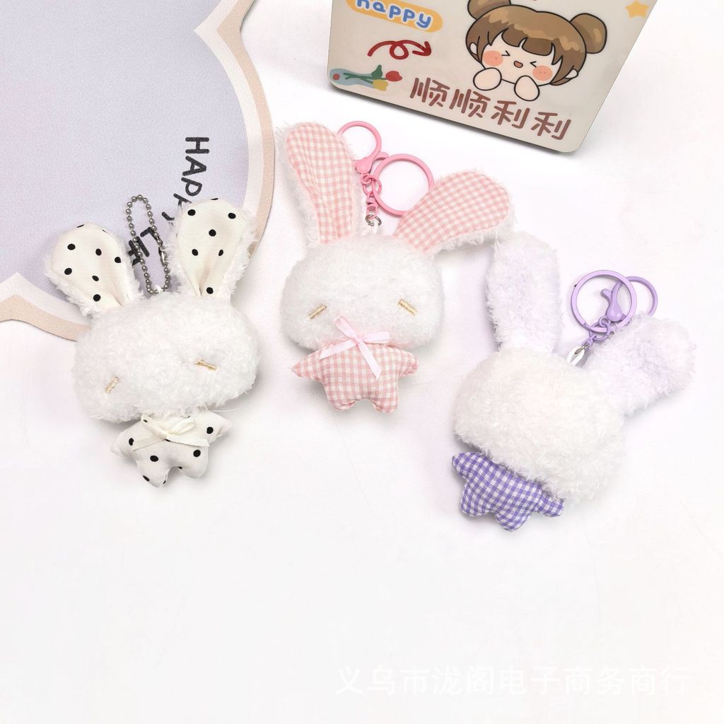 Plush Bunny Keychain With Cartoon Design For Girls And Teens