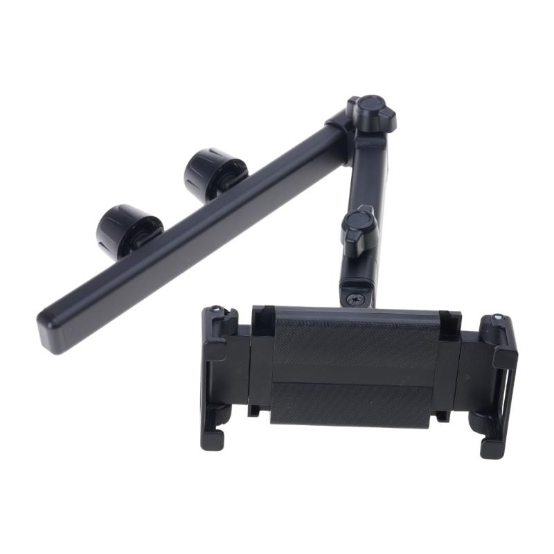 Rotating Mount Stand Holder Car Headrest Phone Tablet Holder for 4.7-12.9in Devices Double Rod Foldable Backseat Mount