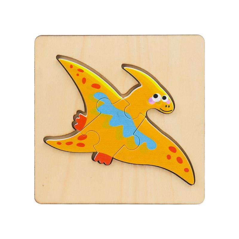 Wooden 3D Geometric Puzzle for Toddlers: Early Education Toy for Ages 1-3