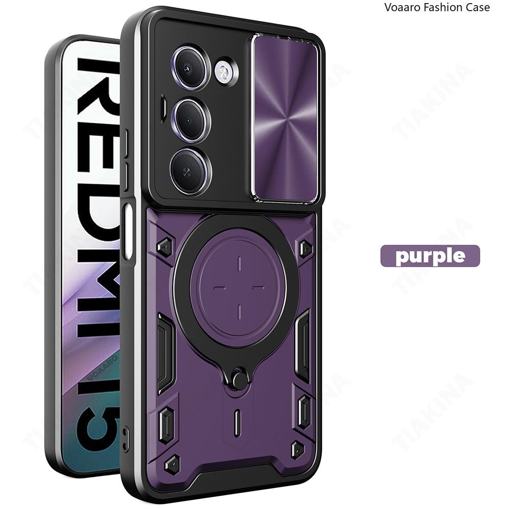 Kryt Slide Lens Armor Funda pro Xiaomi Redmi 15 5G Global 169mm Kryt pro Redmi 15 4G 171mm Kryt Magnetický Prsten Stojan Držák Kryt Capa