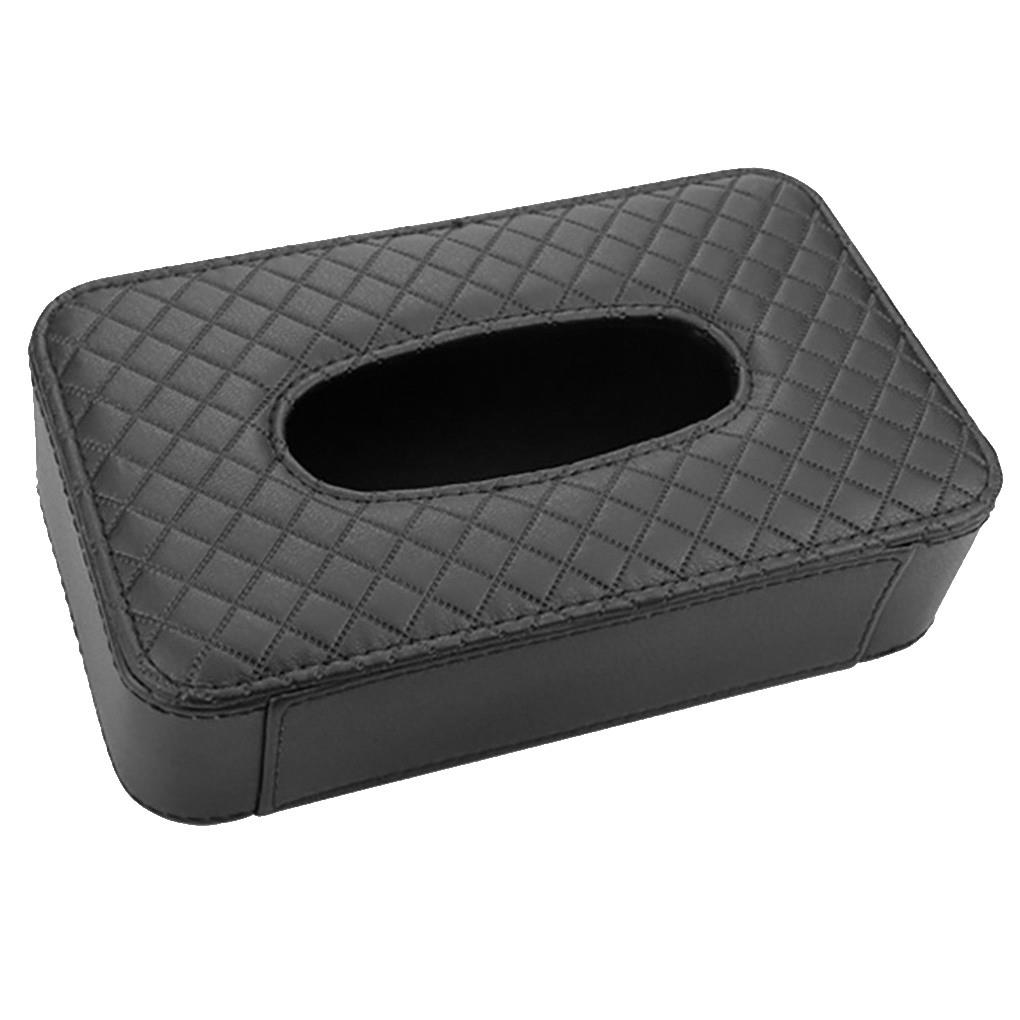 

Car Tissue Holder Sun Visor Napkin Case Faux Leather Vehicle Backseat Paper Towel Box Tray Container Hanging Style