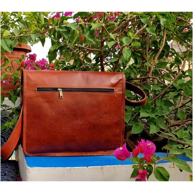 Geanta messenger din piele de 13" Geanta pentru laptop Geanta de birou cadou pentru barbati Geanta de umar deteriorata de calculator