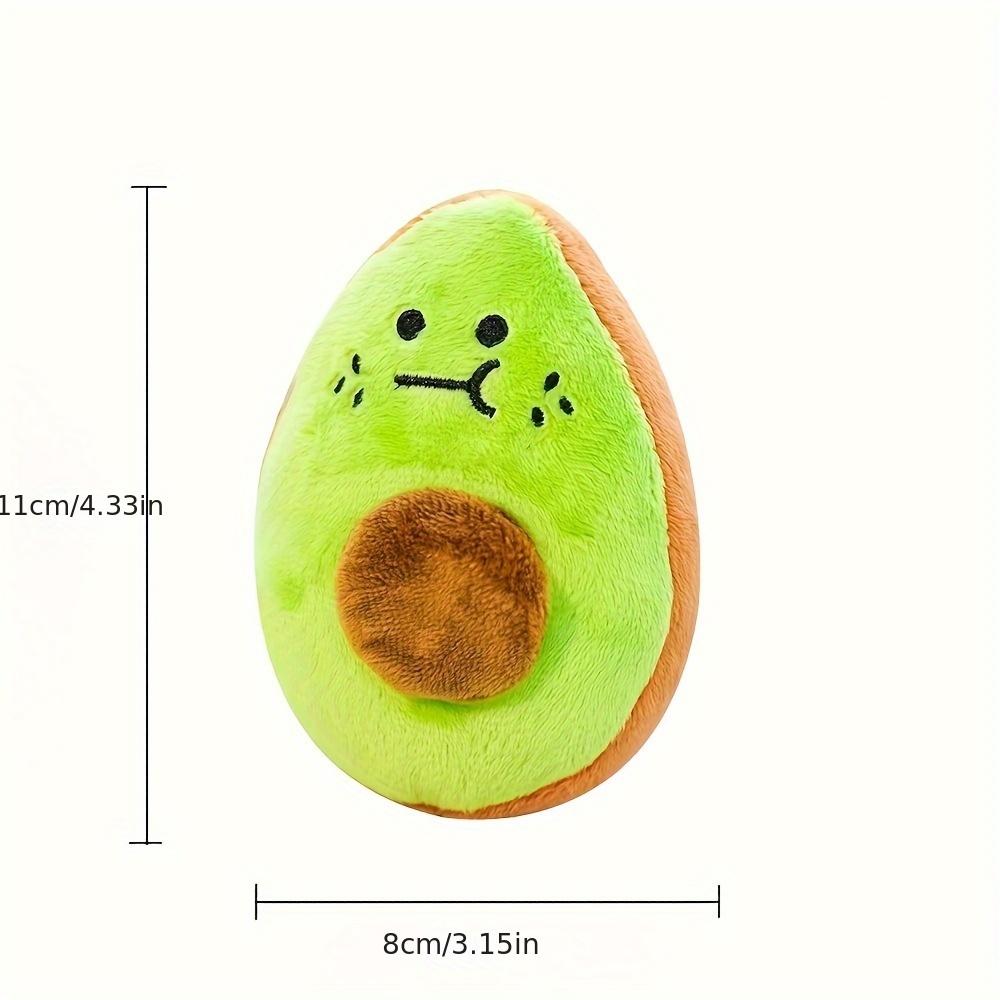 Avocado Shaped Squeaky Pet Toy, Plush Durable Chew Toy for Dogs & Cats, Interactive Sound Dog Toy for All Breed Sizes