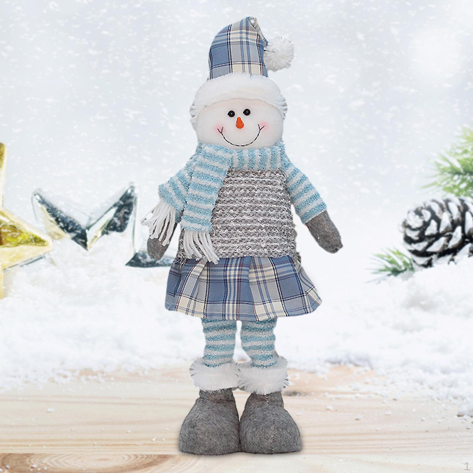 Рождественская кукла Фигурка Напольное украшение Коллекционная игрушка Новинка Рождественская статуэтка Snowman 18x10x58cm