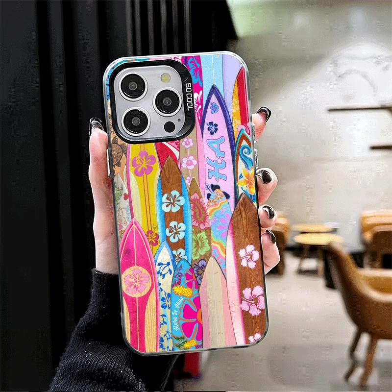 Surfboard Surfing Surf Summer Shockproof Phone Case for iPhone 17 Air 16 16E 15 Pro Max 14 Plus 13 Mini 12 Back Cover Anti Fall