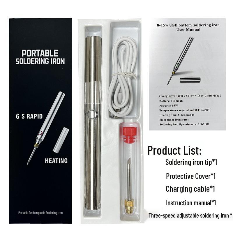 Portable USB 5V Soldering Iron with Power Bank Compatibility for Charging and Repair