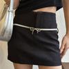 Fashionable Waist Chain Bowknot Clasp Waistband Adjustable Waist Jewelry Stylish Waish Chain Alloy Texture for Daily
