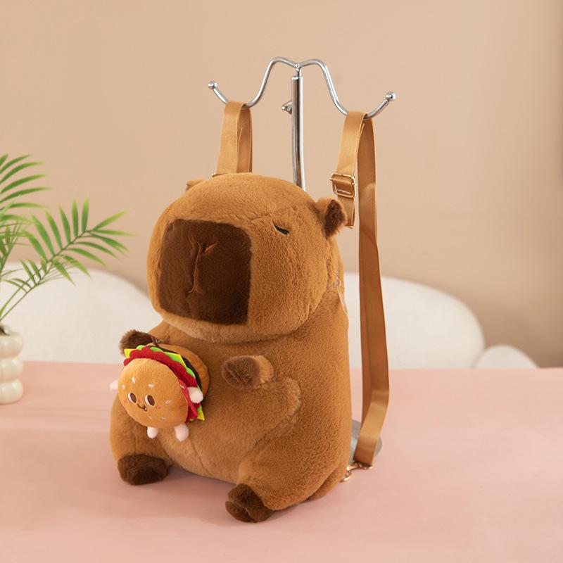 New Backpack Kapibara Plush Doll Cute Children's Bag Creative Capybara Doll Backpack Gift