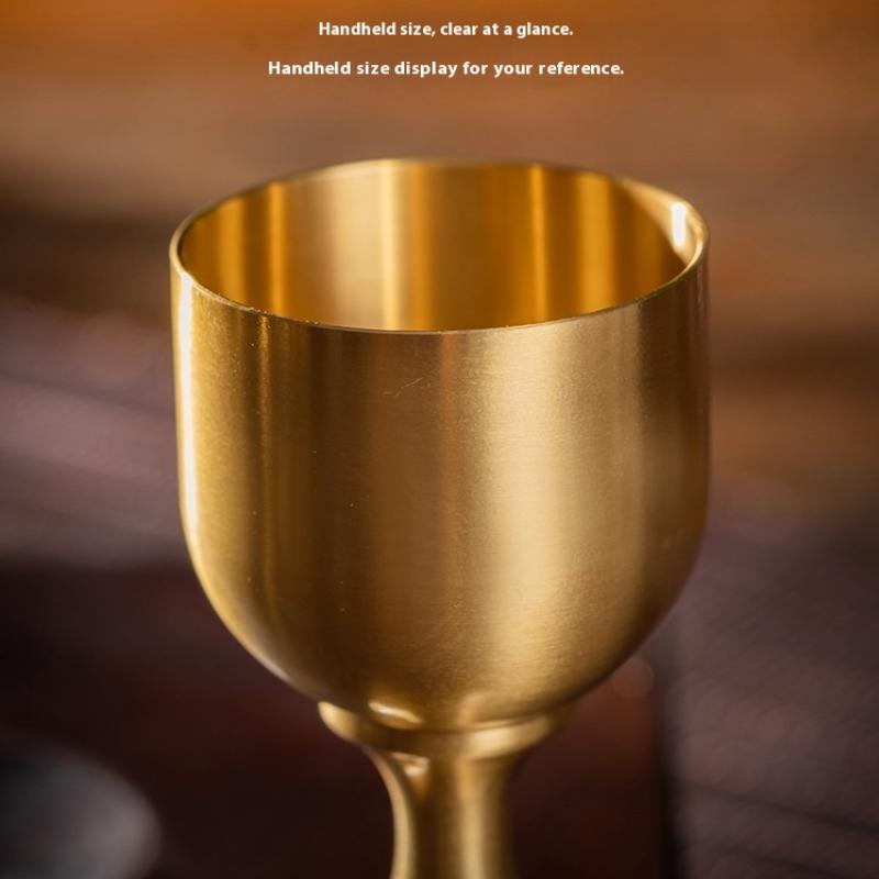 Brass Wine Glass Restaurant Goblet Tabletop Red Wine And White Wine Trumpet Copper Crafts Copper Decoration Mini Shot Glass