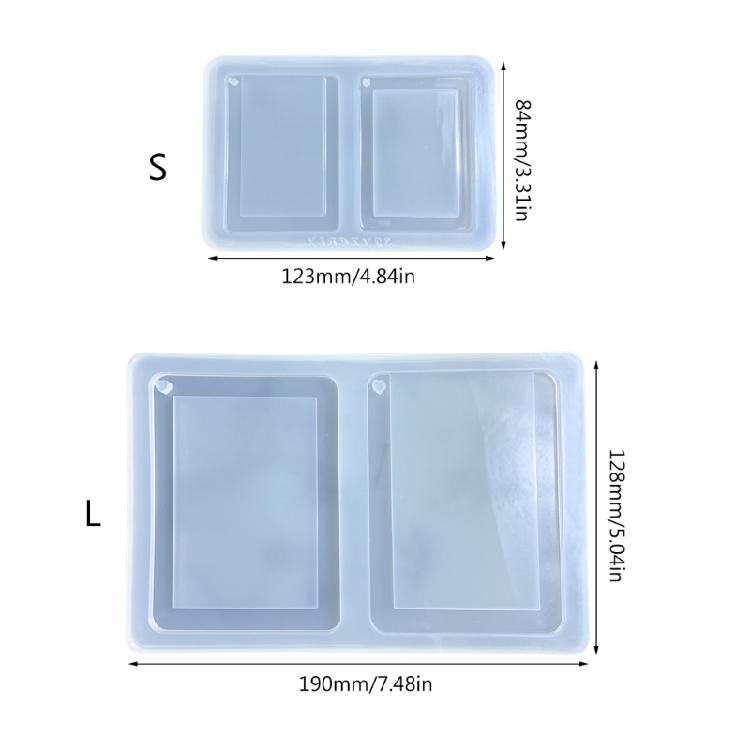 Geometry Mirror Quicksand Photo Frame Epoxy Mold for DIY Craft Decorative Mould