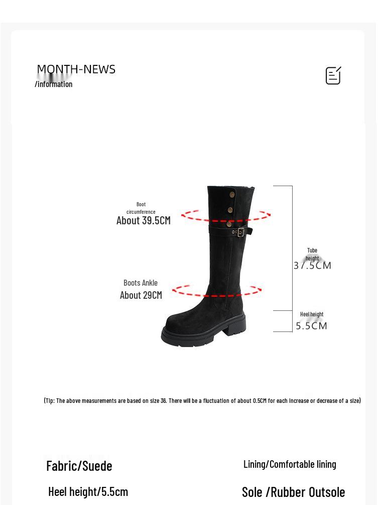 2025 Plus Size Women's Over-the-Knee Thick-Soled Slimming Elastic Boots