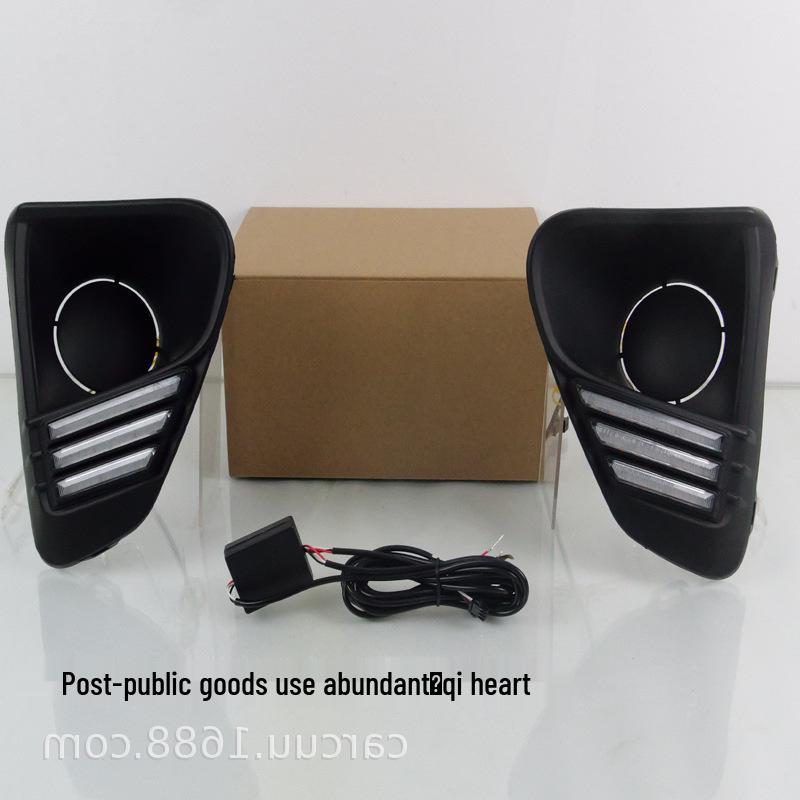 Compatible Fog Light Cover with Turn Signal for 2023-24 Honda City Daytime Running Lights.