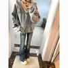 American Style Embroidered Letter Women's Hooded Sweatshirt - New Loose Casual Fit for Autumn and Winter