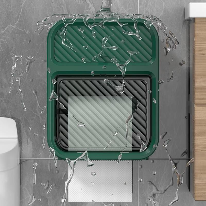 Light Luxury Punch-Free Double Layer Bathroom Tissue Box Shelf