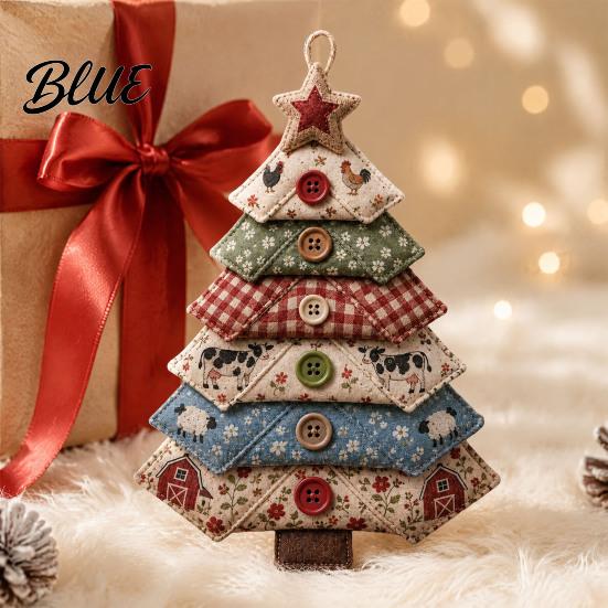 Handmade Seasonal Home Decor DIY Quilted Fabric Tree Kit Halloween Sewing Craft Creative Gift for Lovers Christmas Hanging Ornament Holiday Projects