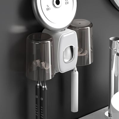 Dispenser Easy Installation Wall-Mounted Punch-free Waterproof Automatic Toothpaste Bathroom Toothpaste Holder Set