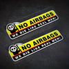 2pcs NO AIRBAGS We Die Like Real Men Funny Car Sticker Decal Safety Warning Sticker Visor Window Graphic Waterproof