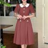 ZANZEA Women Casual Doll Collar Summer Short Sleeve Dress