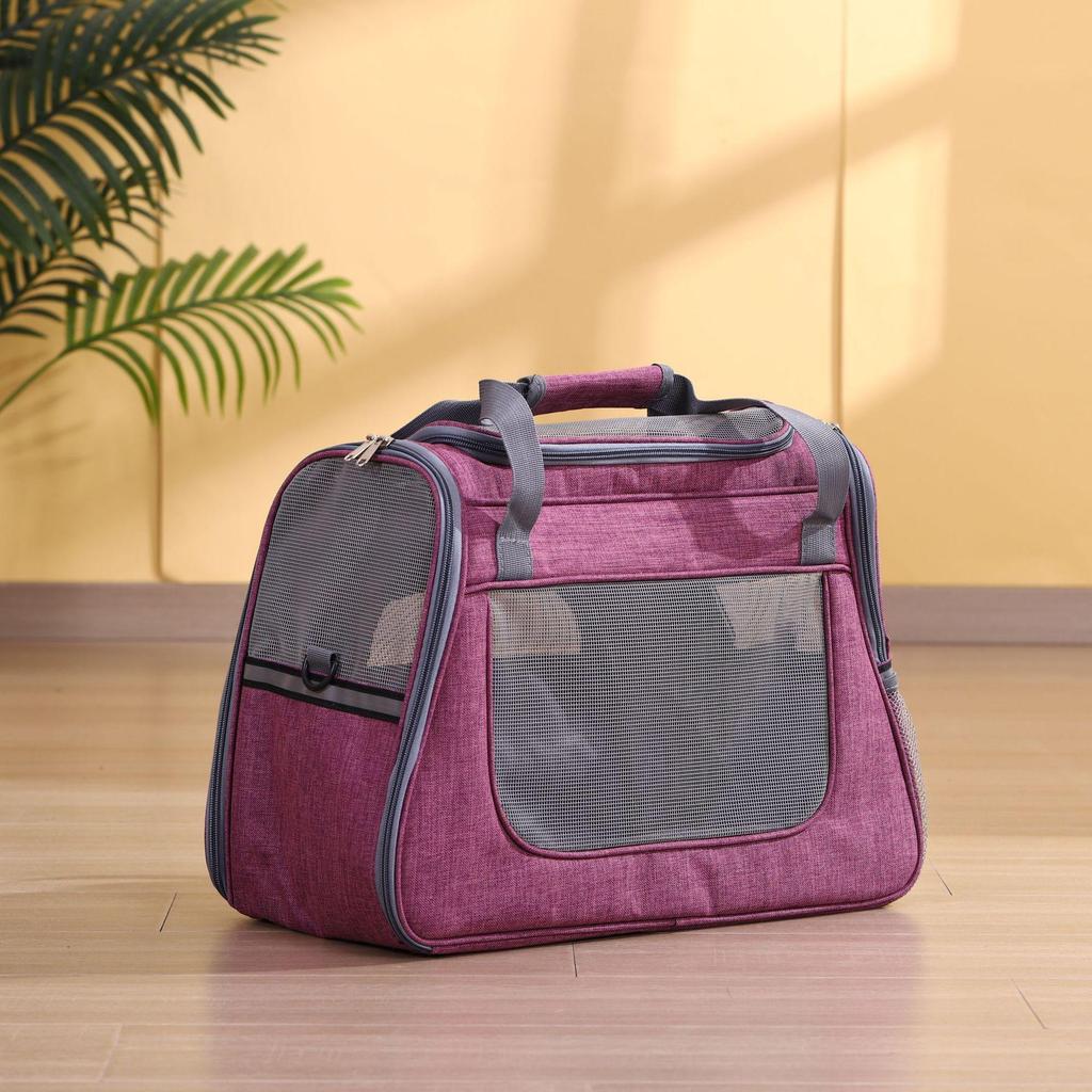 Durable PVC Portable Pet Carrier for Cats & Dogs - Stylish and Sturdy