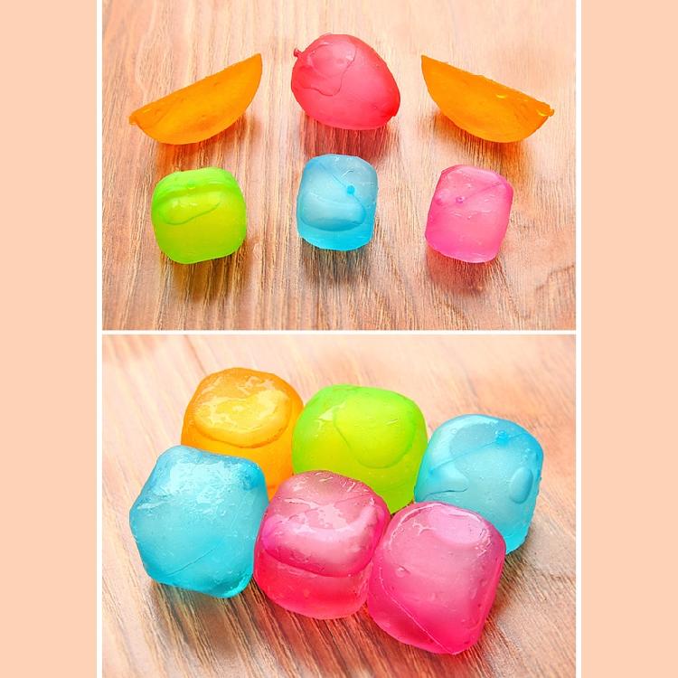 6 Pcs Plastic Cooling Ice Cubes Non-Melting Washable Ice Cubes for Gatherings