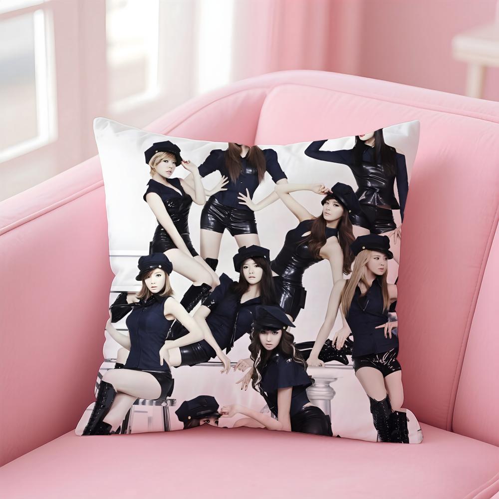 GGirls Generation Cushion Cover Pillow Case Soft Friendly Fabric  Concealed Zipper