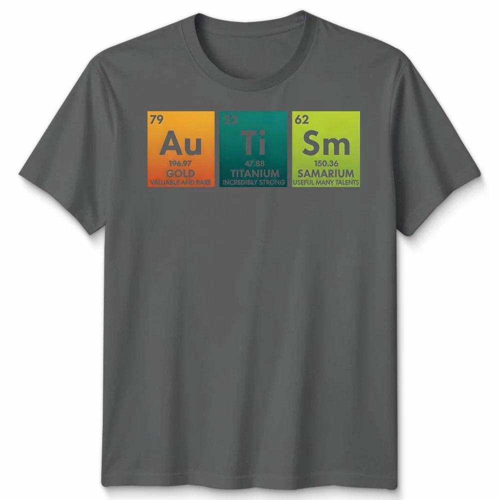 Autismus Bewusstsein Unisex Lustiges Autismus Periodensystem T-Shirt