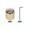 uxcell Guitar Bass Dome Black Shell Gold Metal Volume and Tone Control Knobs for Electric Guitars and with Internal Hex Set of 3 Knobs, Top, 6mm,