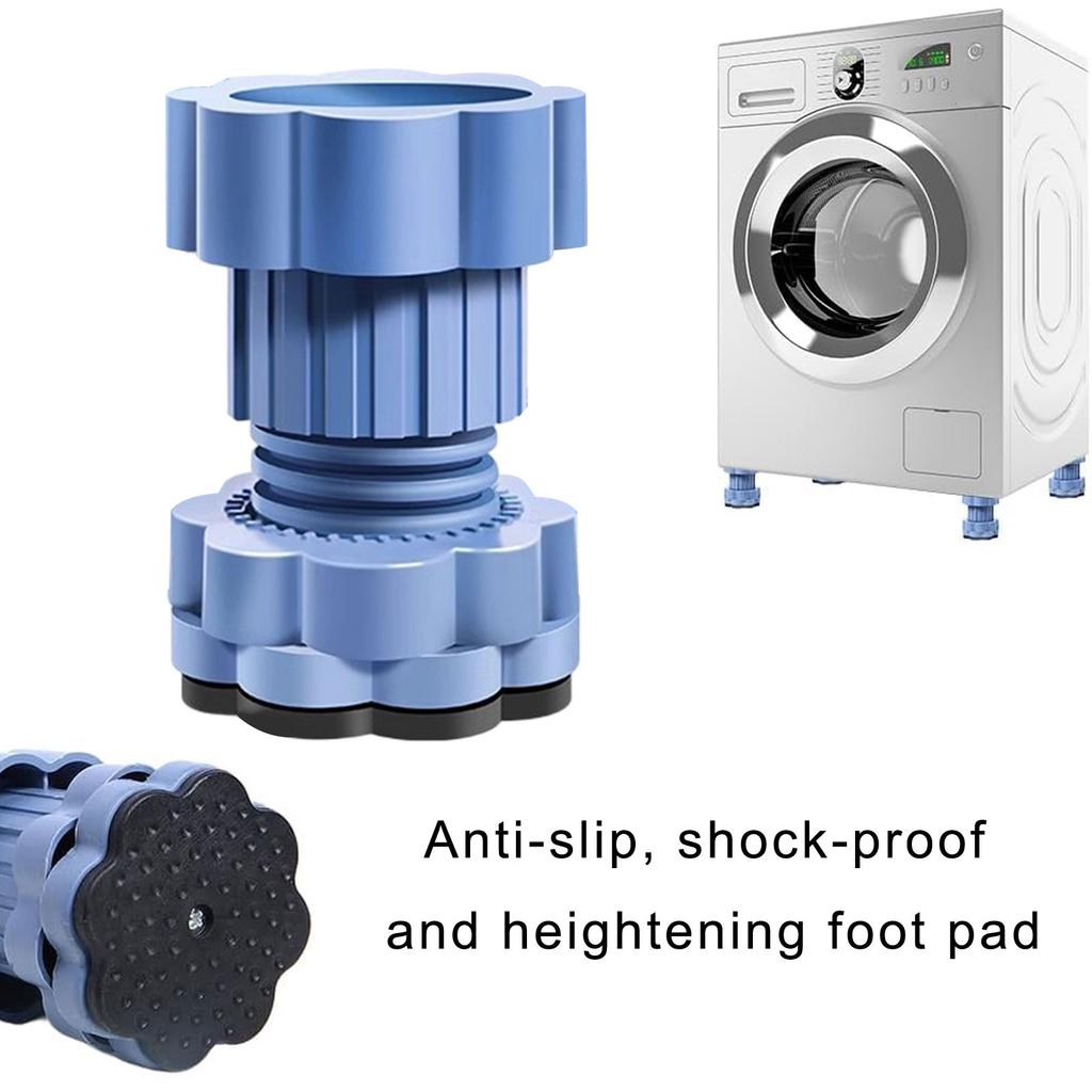 8/12Pcs Universal Adjustable Height Washing Machine Foot Pad Anti Vibration Refrigerator Base Fixed Nonslip Feet Stabilizer