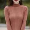 Pure Cotton Half Turtleneck Pit Sweater for Women In Autumn and Winter New Base Shirt Long-sleeved Sweater
