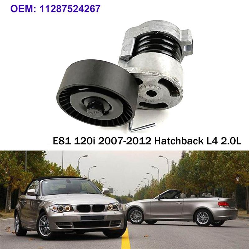 1 PCS Drive Belt Tensioner With Pulley Car Accessories 11287524267 11281440377 For BMW E81 120I 2005-2012 Hatchback L4 2.0L