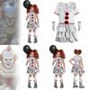 Halloween It Clown Role Playing Costume Set Children Dress For Costume Party