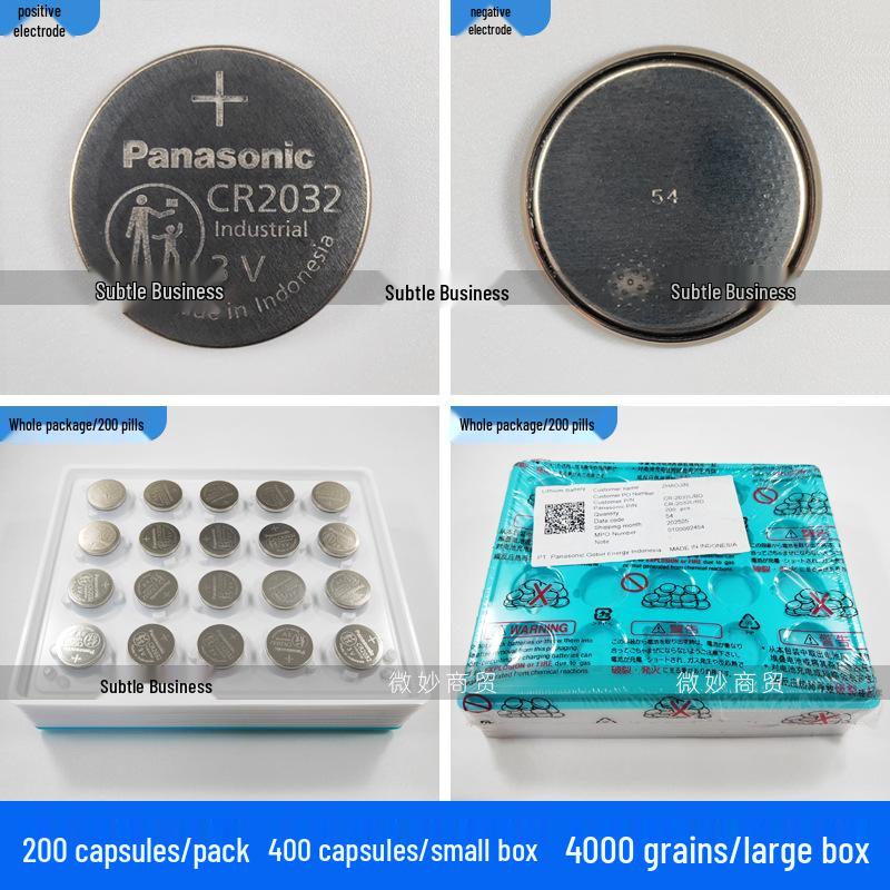 Panasonic CR2032 3V Lithium Coin Battery for Remotes & Motherboards – Industrial Pack