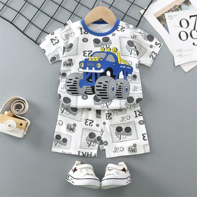 Brand New Design Boys' Summer Short-sleeved Shirt and Shorts Set, Including T-shirt and Shorts