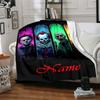 Custom Name Halloween horror Theme Printed Blanket - Perfect for Couch, Bed, Travel & Outdoor Use | Machine Washable, Cozy & Durable.