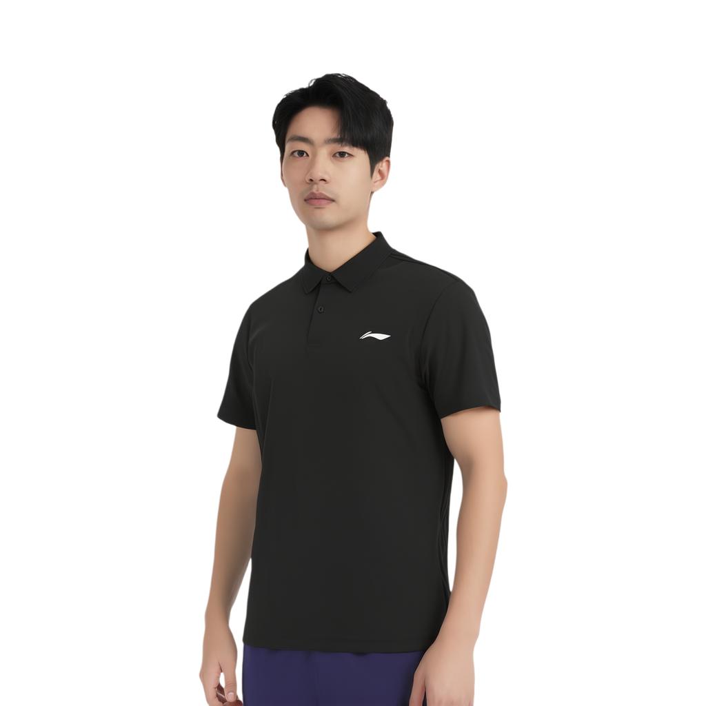 Li Ning Fitness Series Polo Shirt Men's Black APLV287-5