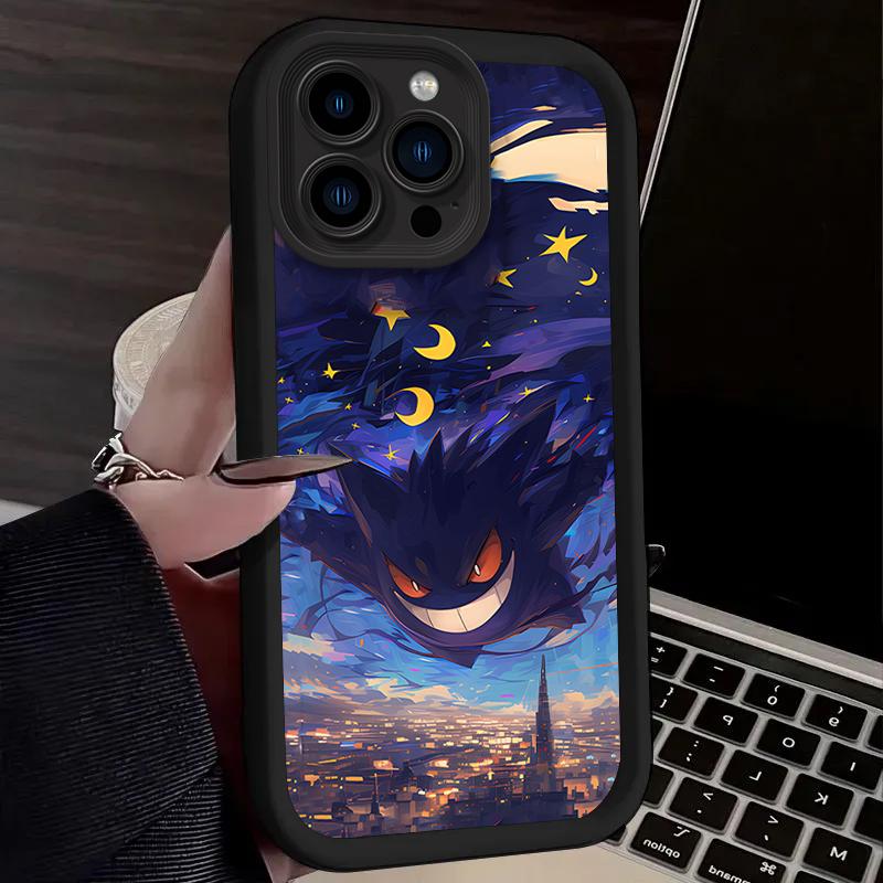 Lovely P-Pokemon Starry Sky Case for IPhone 17 Air 16 16E 15 14 13 12 11 Pro Max X XS X S Max XR SE 2020 SE4 7 8 Soft Back Cover