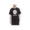 Adidas Neo Logo Print Casual Breathable Sports T-Shirt Unisex Tops Black HM8384