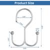 Chrome Shower Curtain Hooks Double Sided,Rust Proof Double Shower Curtain Rings for Bathroom Shower Rods, Anti-Drop Double Shower Rings for Curtain,