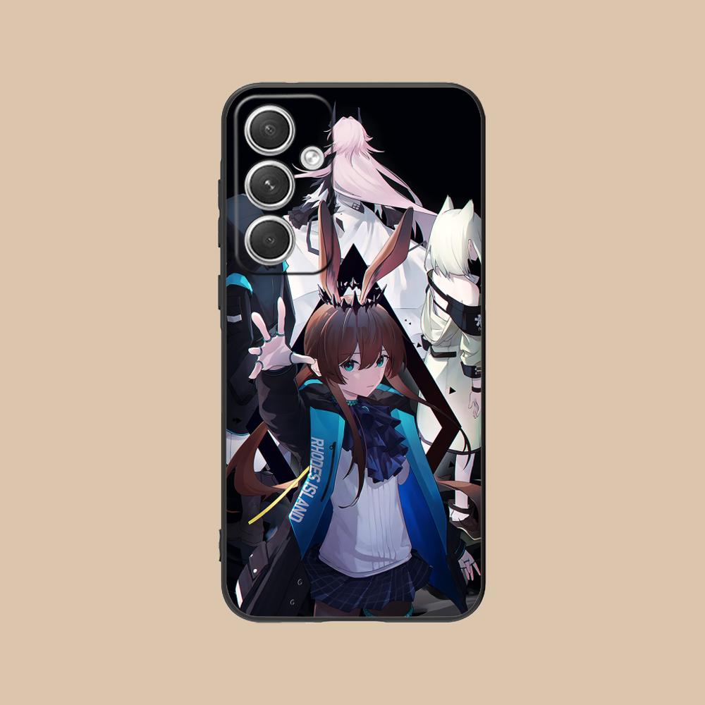 Arknights Amiya Mobile Phone Case for Samsung Galaxy S25 S24 S23 S22 S21 S20 Note20 Plus FE Ultra Colour Protective Cover Pretty