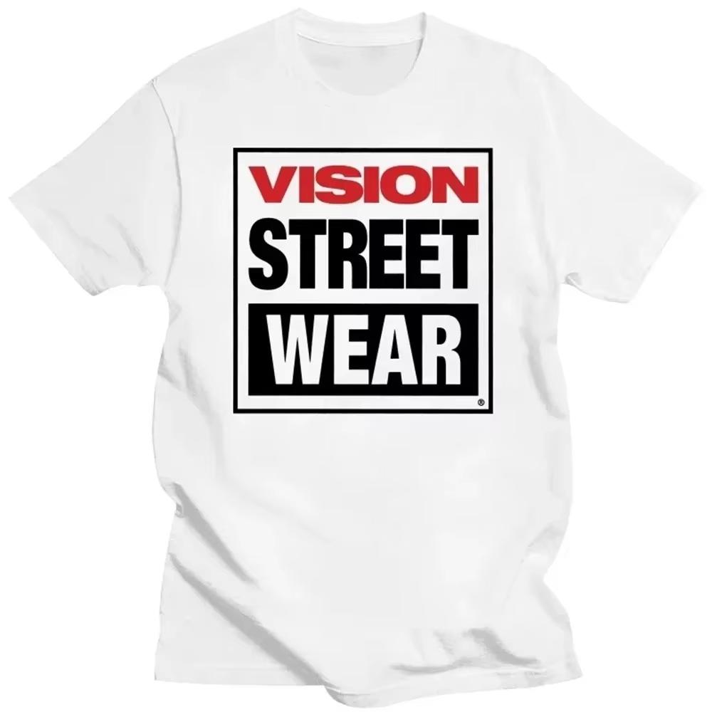 Cotton Men Women Vision Street Wear TShirt Vision Street Wear TShirt Blanks Vintage Summer Top Oversized T Shirt S