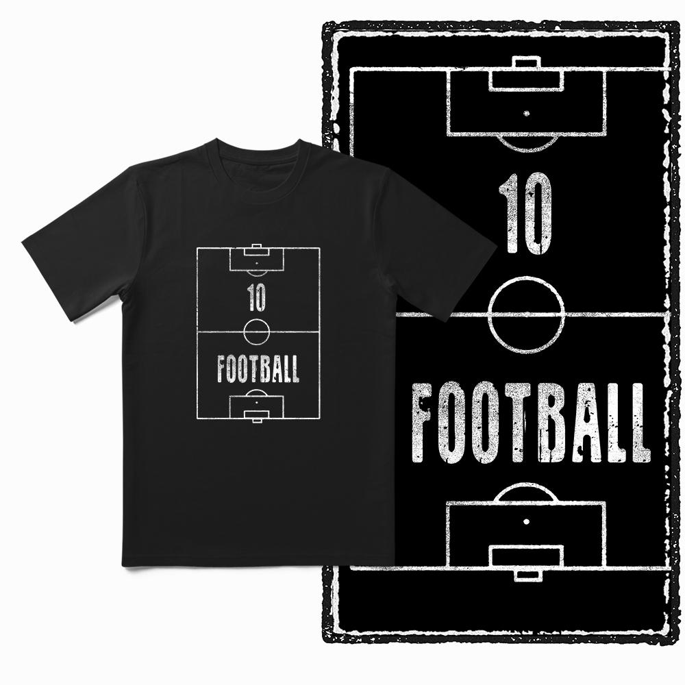 Coolmind YC Football Theme Print 100% Cotton Exclusive Graphic Men T Shirt for Men Big Size Cool BLACK Men's Novelty Tee Shirt