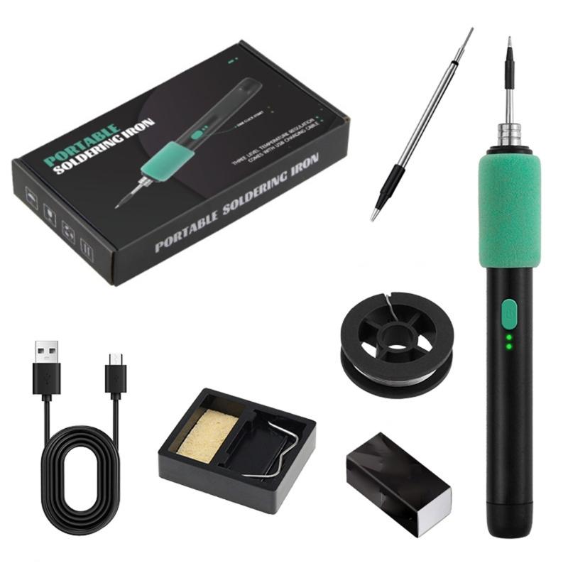 

USB Soldering Iron Soldering Tool Adjustable Temperature Carrying Case Accessories Available Home Repair 230-450℃