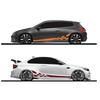 2PCS DIY Car Both Sides Body Stickers Stripes Auto Door Decals Automobiles Products Car Wrap Vinyl Film Car Accessories