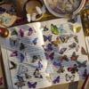 40 Pieces/pack Butterfly Series Stickers Art Collage Diary DIY Scrapbook PET Waterproof Craft Aesthetic Stickers