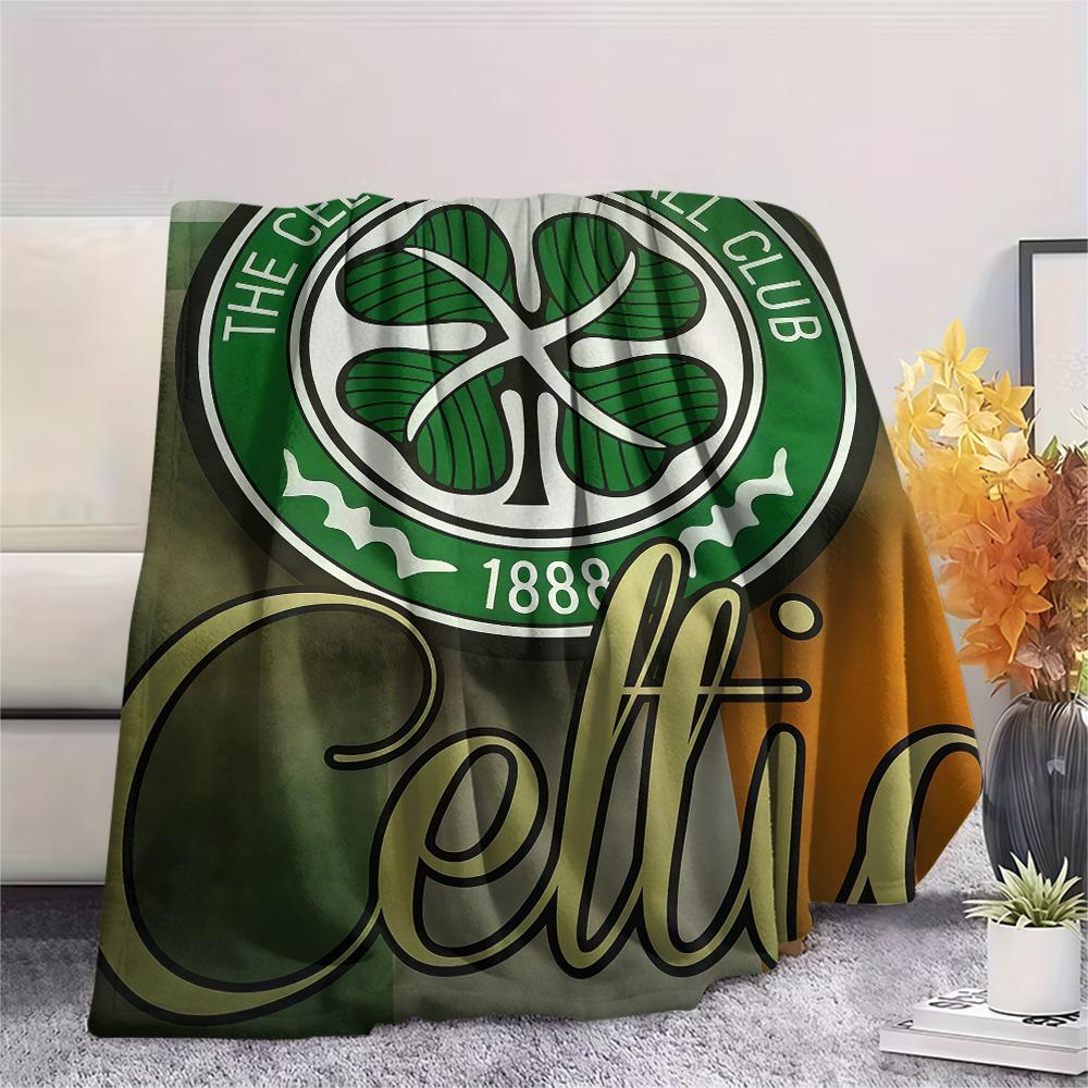 Celtic Football Club Print FlAannel Blanket, High Quality Comfortable for All Seasons, Home Decor, Warmth and Comfort