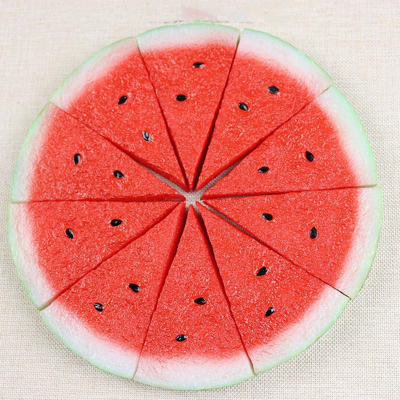 1 Pcs Simulierte Wassermelone Simulation Scheiben Clip Haar Gefälschte Früchte Modell Dekoration Lebensmittel Fotografie Requisiten