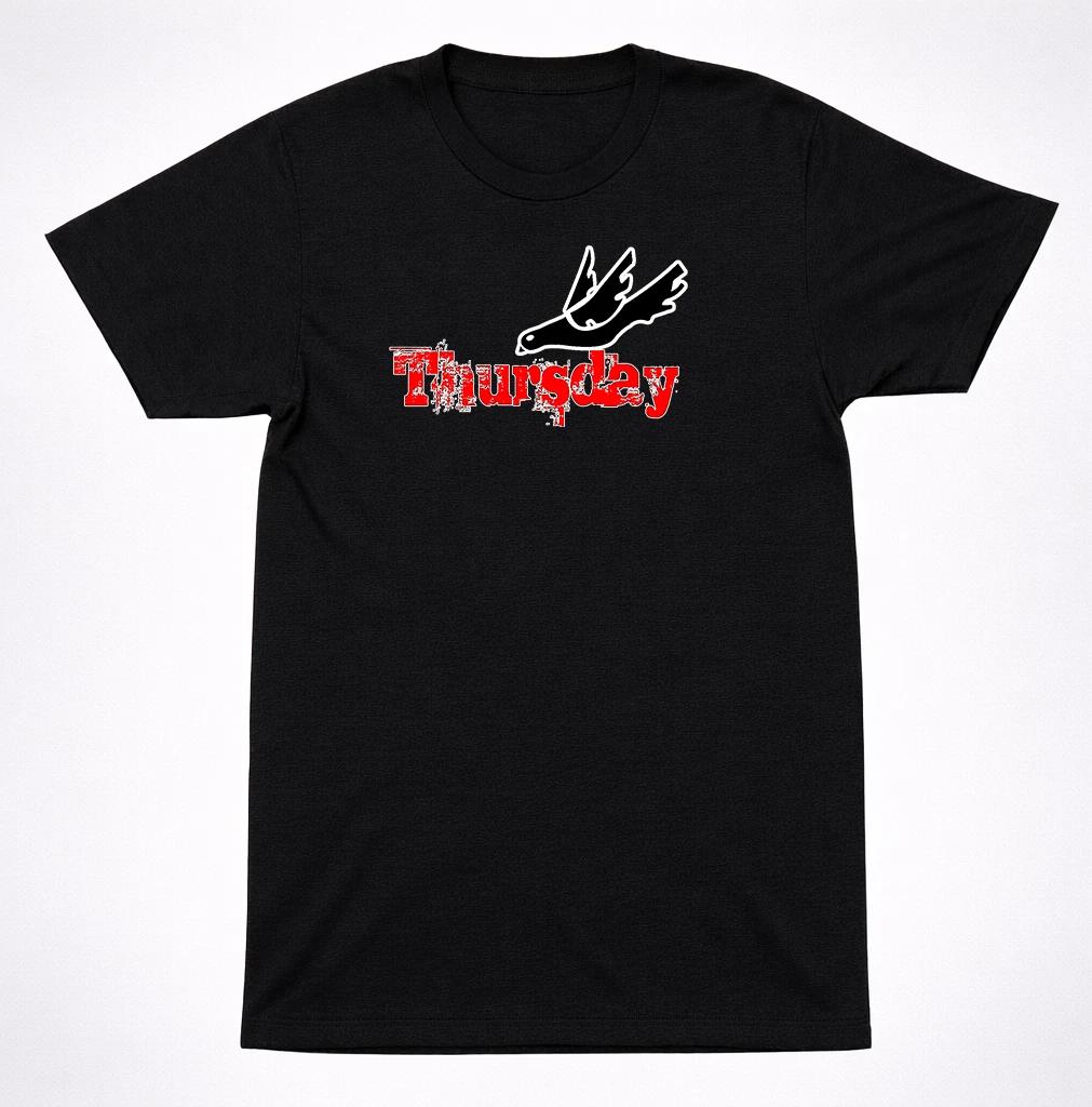 Thursday Red White Distressed Logo with Dove Post-Hardcore Emo Band T-Shirt 2XL