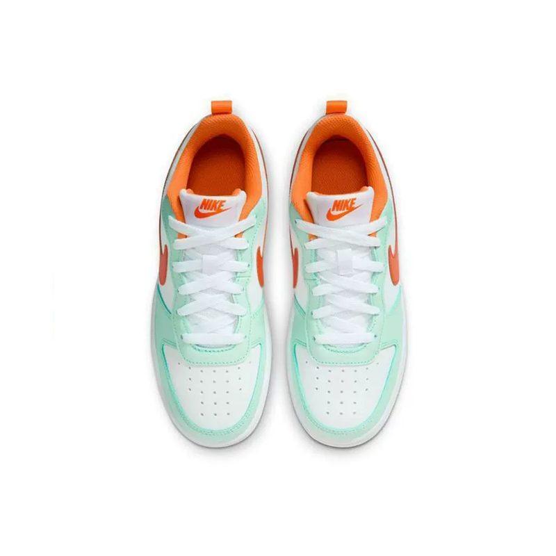 Nike Court Borough Low 2 Mint Foam Safety Orange GS FN3687-181