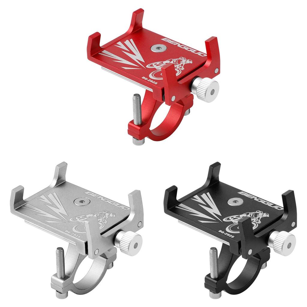 Aluminum Alloy Bike Phone Holder With Antislip Fixation For Cycling Gps Devices